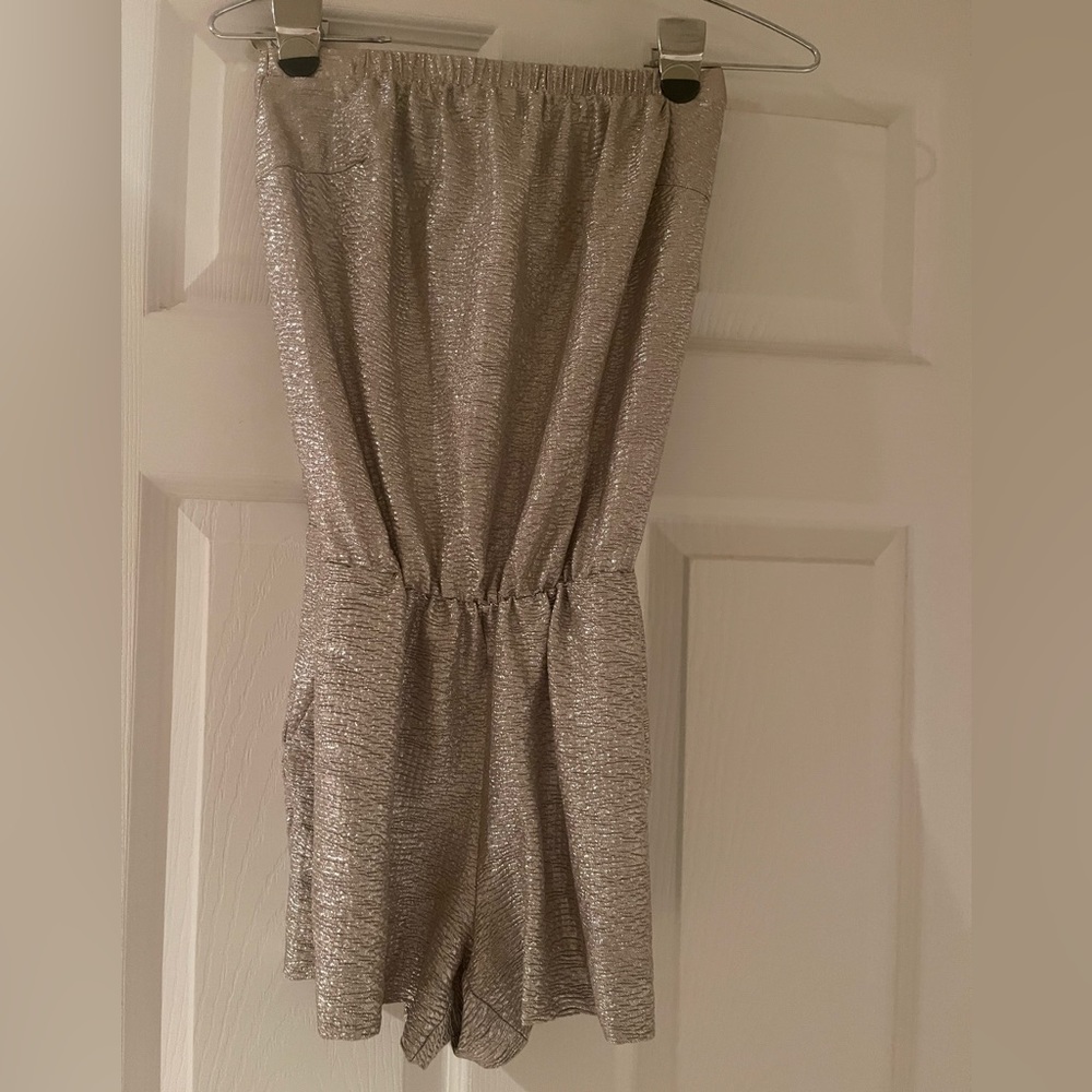 Lilly Pulitzer Strapless Gold Ritz Romper